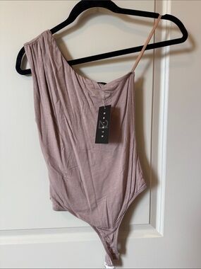 Asymmetric One-Shoulder SAINTS Bodysuit - Women Tops
